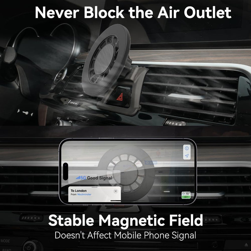 Fits MagSafe Car Mount for BMW 5 Series 2017-2023 for MagSafe Car Phone Holder Magnetic for BMW Phone Mount 5 Series Compatible for iPhone 16/15/14/13/12/Mini Series MagSafe Case