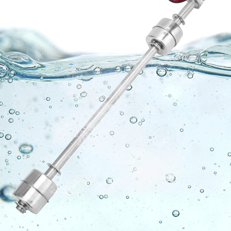 Float Switch Stainless Steel 250 mm, Wired Water Level Sensor, Double Ball Float Switch Made of Stainless Steel for Tank Basins