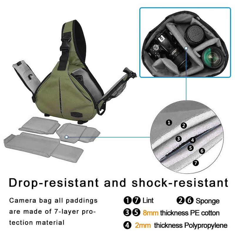 CADeN Camera Sling Bag + DSLR Camera Sleeve Case Compatible with Sony Canon Nikon Camera Case