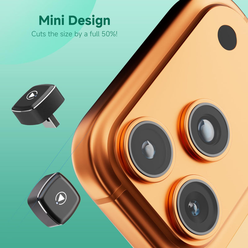 M1 2in1 Wireless CarPlay Android Auto Adapter Mini Car Play Dongle | Low‑Latency Mini Wireless Alloy & Glass Design, Turns Factory Wired CarPlay & Android Auto Into Wireless for iPhone & Android USB Type A