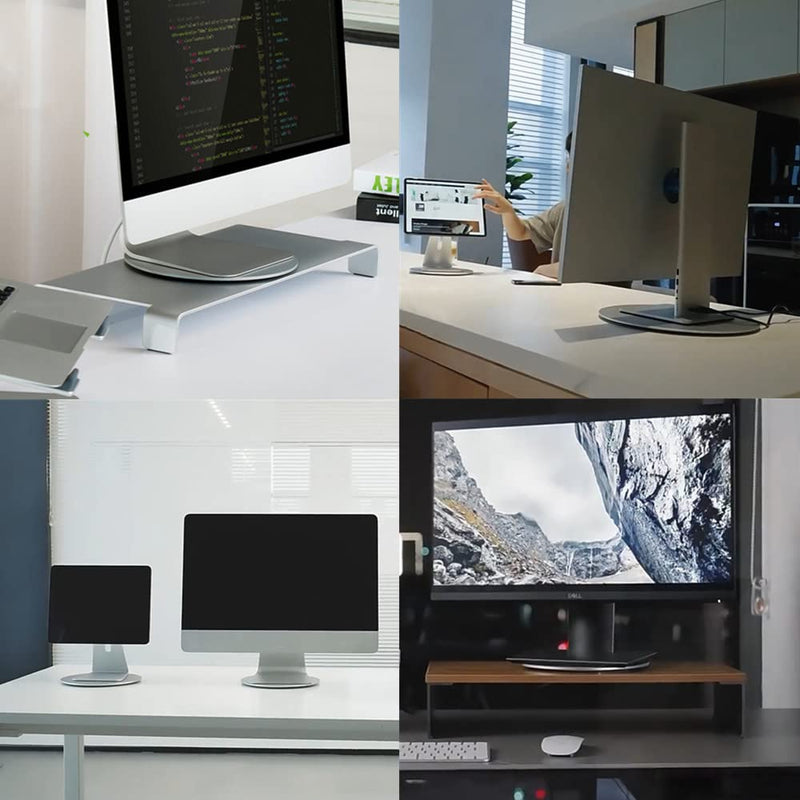Aluminum 360° Rotation Monitor Swivel Base for Computer Screen Monitor | Turntable Stand Flat Panel TV Rotating Mat for iMac Laptop Potted Plants Arts Crafts Products Display Stand
