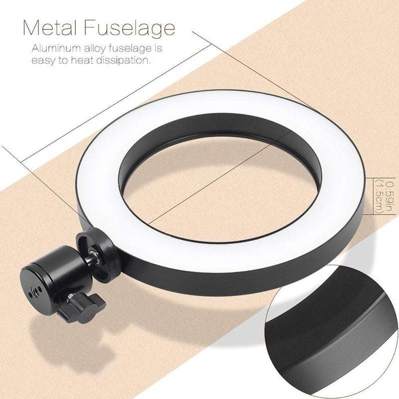 [AUSTRALIA] - Selfie Ring Light 8-inch for YouTube Video Live Streaming Makeup Photography, Desktop USB LED Light with 3 Light Modes and 10 Brightness Level 