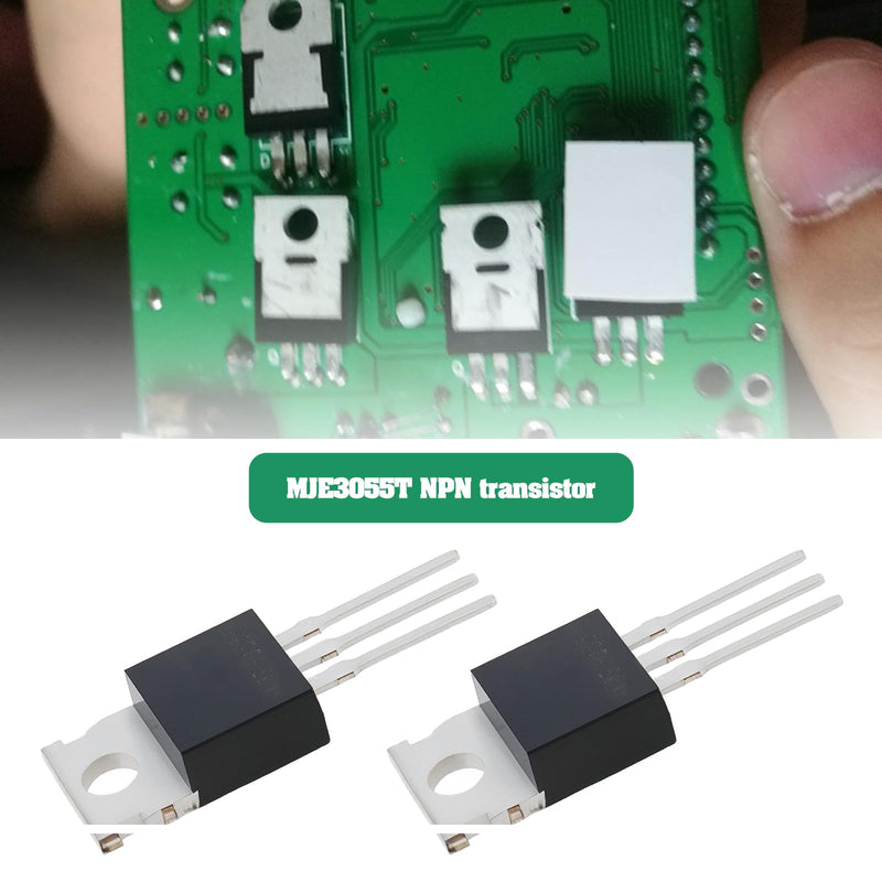 VGOL MJE3055T NPN Transistor TO-220 10A 60V 75W 29 x 9.7mm for Power Circuit and General Purpose Amplifier NPN Semiconductor Switch Black Pack of 20