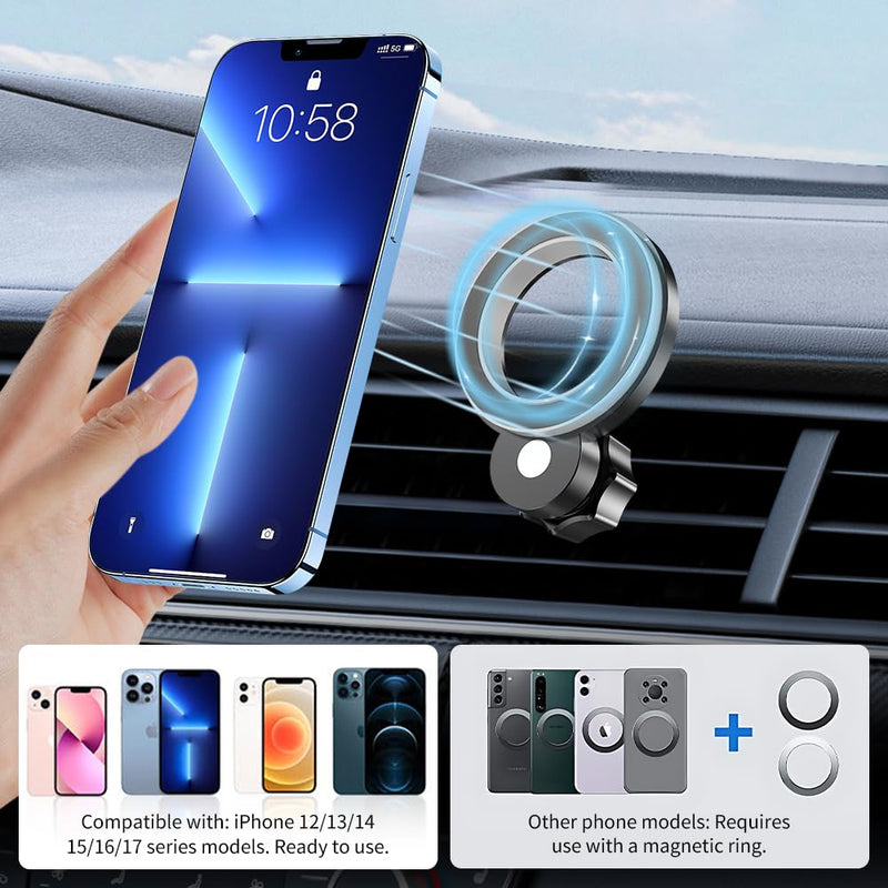 Car Magnetic Phone Mount for Jeep Compass 2022 2023 2024 2025 2026 Auto Interior Accessories Best Cellphone Holder Mobile Cradle Cell Phones Navigation Charging Screen Magnet Stand Accessory