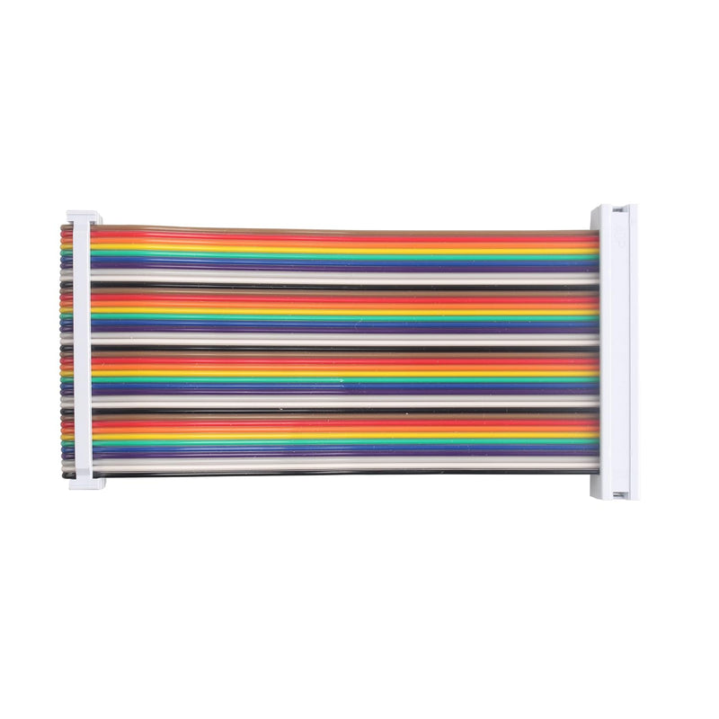 [AUSTRALIA] - ZDE Male to Female GPIO Flat Ribbon Cable 40pin Breadboard Rainbow Jumper Wire 10cm/3.94inch Compatible with Raspberry Pi 5 4B 3 2 Model B B+ 