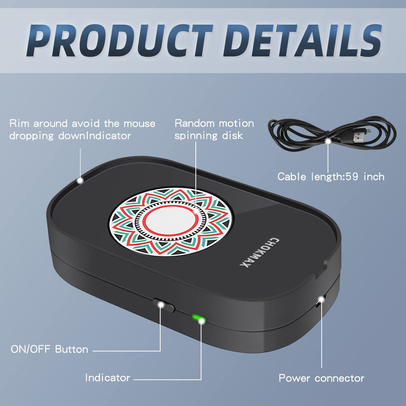 CHOKMAX Mouse Jiggler, Undetectable Mouse Mover Wiggler Shaker with Drive Free USB Port Simulate Mouse Automatic Random Movement to Prevent Computer Laptop from Sleeping and Keep PC Awake