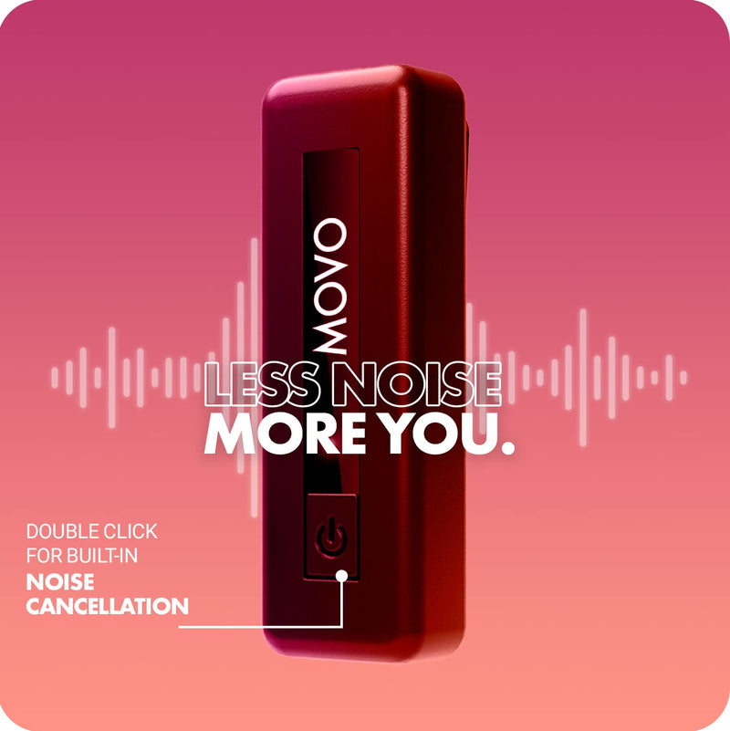 Movo Wireless Mini DI Duo iPhone Microphone for Video Recording - Wireless Microphone for iPhone with Clip on Lavalier Microphone for iPhone 10 HR Battery 164FT Range, Wireless Mic for iPhone, Black 2 Transmitters