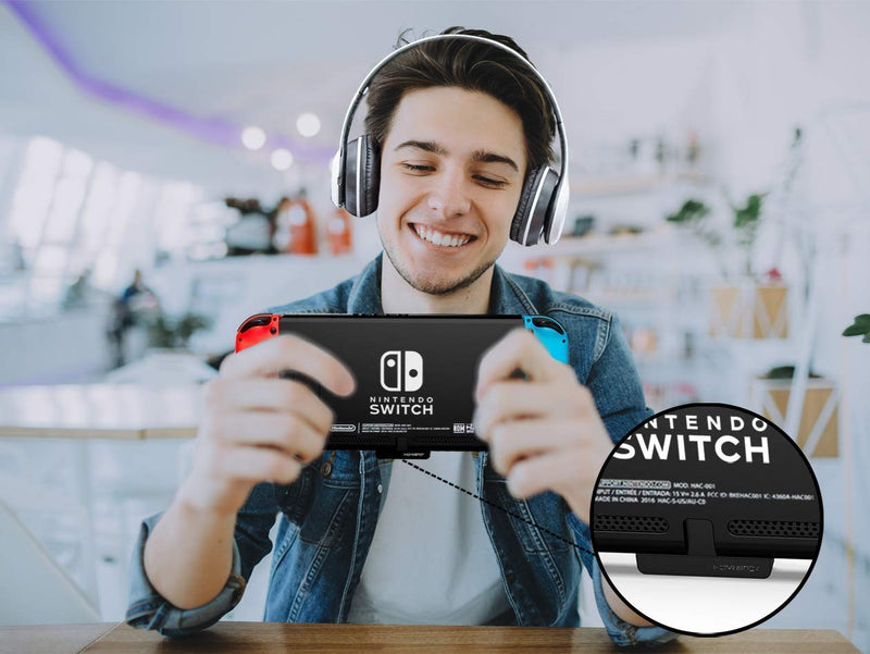 HomeSpot Bluetooth Audio Adapter with USB-C, Built-in mic, for Nintendo Switch, PS4, PS5, PC, Supports Headphones mic, aptX Low Latency, Dual Headphones, in-Game Voice Chat Blue & Red