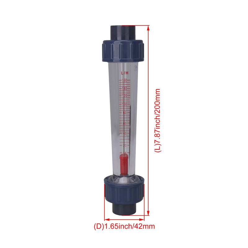 Cnbtr Plastic Water Schwebekörper Flow Sensor Liquid Flow Meter DN15 Tube, multicolour