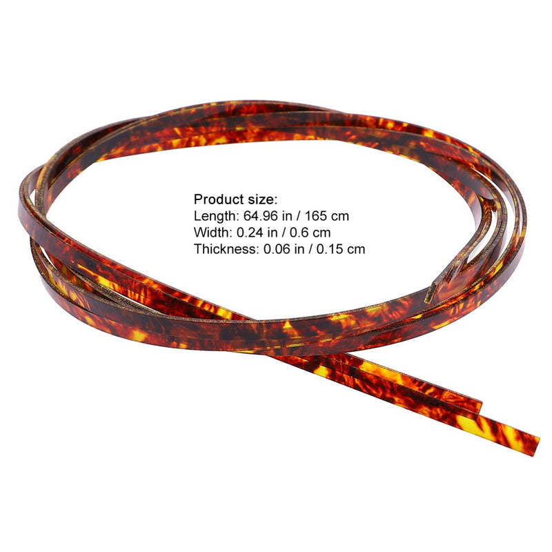 HEALLILY 2pcs Plastic Binding Purfling Strip for Guitar Acoustic Classical Guitar Bass Strip Body Binding Inlay (Brown) White Guitar Brown