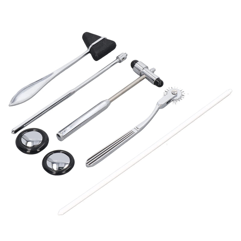 Neurological Reflex Hammer Set, 5 Pieces, Medical Neurological Hammer Set Made of Stainless Steel, Multifunctional Portable Reflex Hammer for Examination of the Nervous System