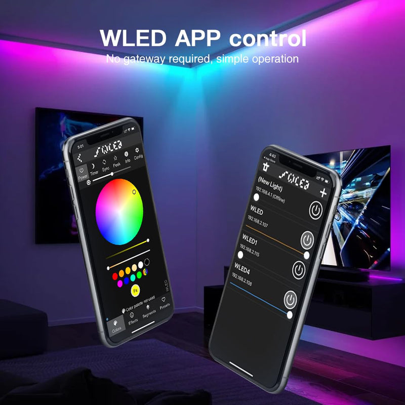 GLEDOPTO ESP32 Mini WLED Controller DIY Music Dynamic RGB Lighting for WS2811 WS2812 SK6812 TM1814 Strips (ESP32 with Microphone)