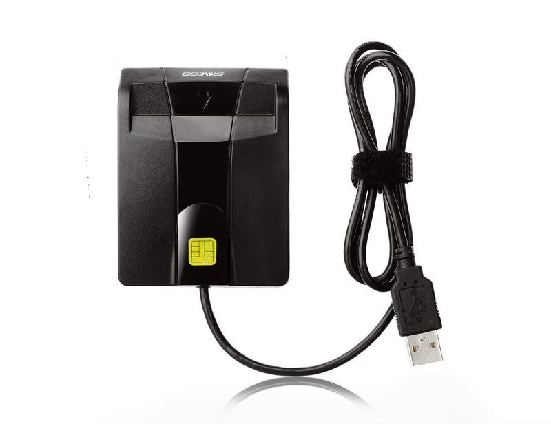 DOD Military USB Common Access CAC Smart Card Reader, Compatible with Mac OS, Win, Linux (Horizontal Version) Cac Card Reader V1