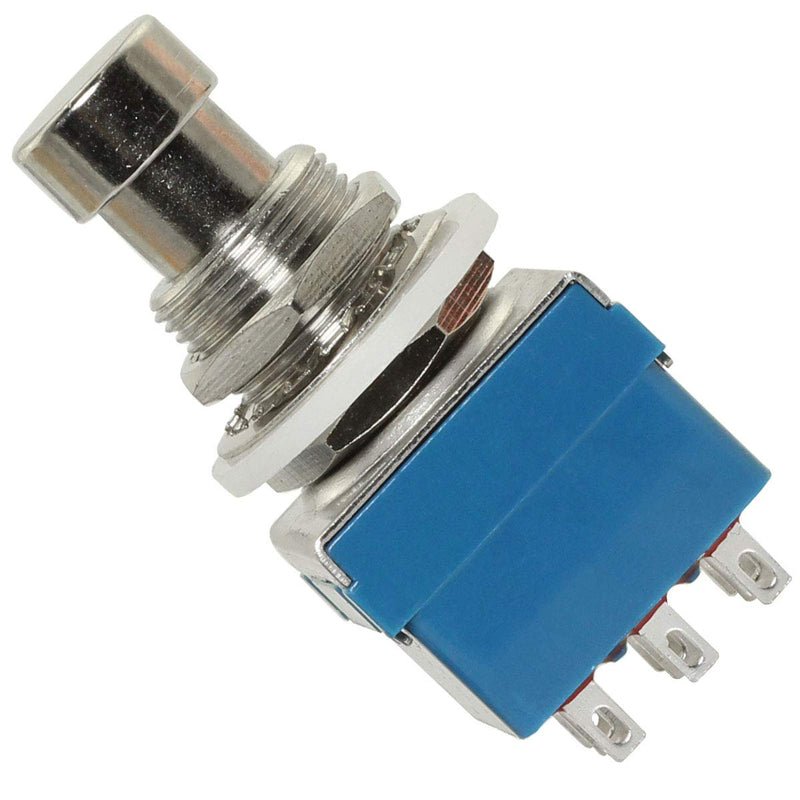 2pcs 9 Pin 3PDT Effector Button Brush Box True Bypass Guitar Effects Pedal Box Stomp Foot Metal Switch