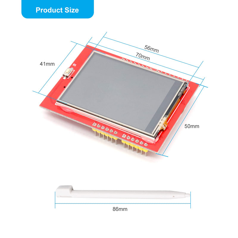 ARCELI 2.4 Inch ILI9341 240X320 TFT LCD Display with Touch Panel LCD for Arduino UNO