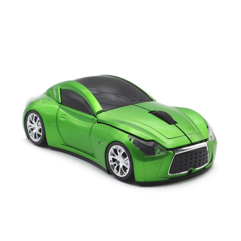 MGbeauty Sports Car Mouse Wireless Mouse Computer Mice Laptop Optical Gaming Mouse Red (Green) Green