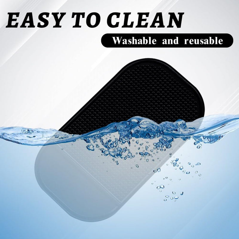 10Pcs Car Dashboard Non Slip Mat, Removable and Traceless Anti Slip Gel Pad with Strong Adhesive, Universal Car dashboard Accessories for Holding Cell Phone Sunglasses Coins Keys (5.1 * 2.7)