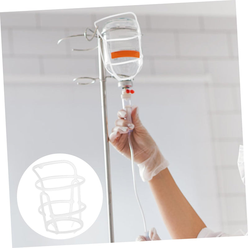 SOLUSTRE 1 Set of Infusion Net Bags, Salt Solution Bottle Net, Infusion Stand Accessories, Infusion Accessories for Clinics, Hospital Accessories, Portable Drip Rod Net, Plastic, White, Pack of 20