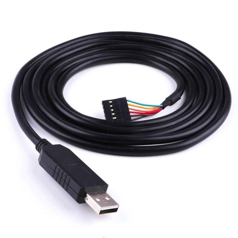 FTDI Chip USB to 5v TTL UART Serial Cable 6 Way 0.1" Pitch Terminated Connector 5.0V Signalling Converter Adapter Cable 6FT Compatible TTL-232R-5V