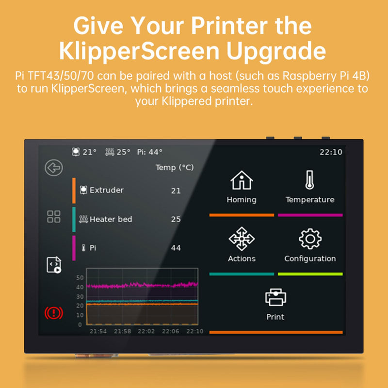 BIGTREETECH Upgrade PITFT50 V2.1 Graphic Smart Display DSI Interface 5 inch LCD Touch Screen Suitable for Raspberry-Pi Pi TFT50 V2.1