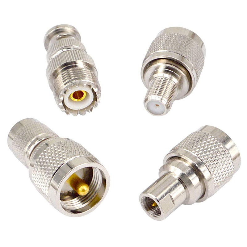 onelinkmore 20 Type Set UHF PL259 SO239 Mini UHF Adapter Kits UHF to SMA/BNC/MCX/FME/F/TNC/Mini UHF RF Coaxial Adapter Male Female Coax UHF VHF HF Radios Adapter Connector Kit … Black