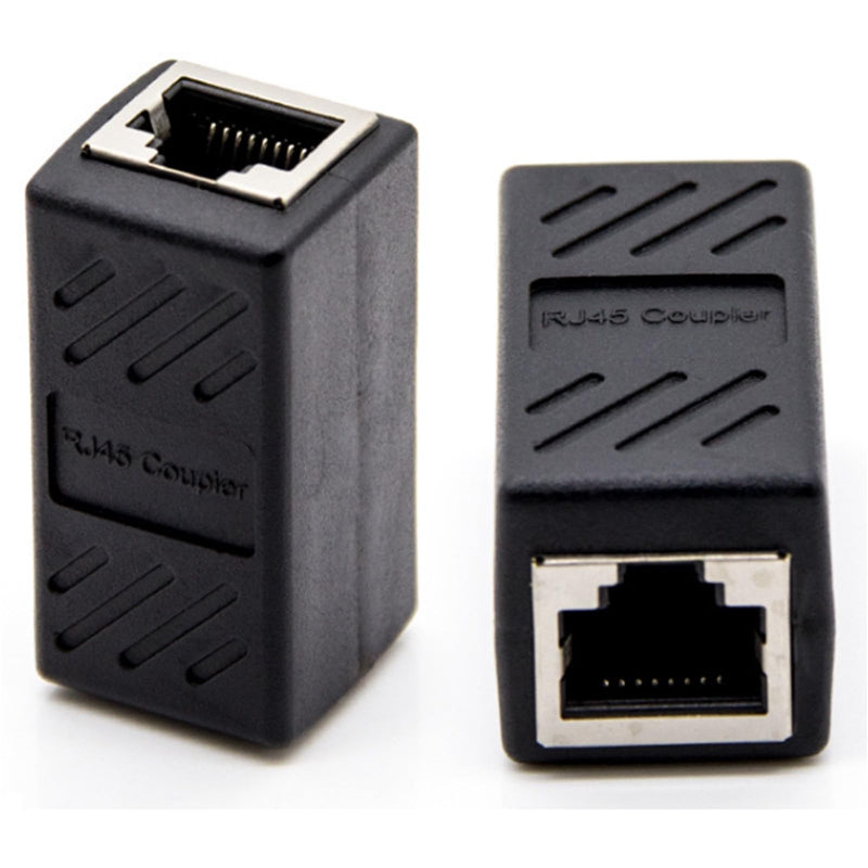 RJ45 Cat5 Couplers (30 Pack) | in Line Coupler Cat5 Cat5e Cat6 Cat7 Ethernet Cable 8P8C Extender Adapter Female to Female, Black 30
