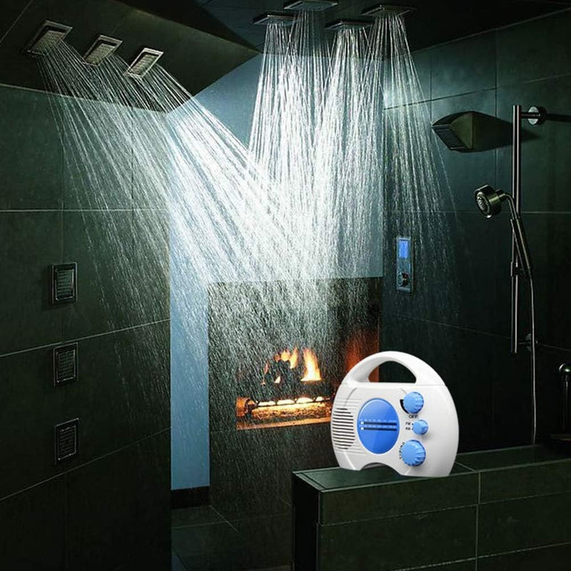 [AUSTRALIA] - Shower Radio, Portable AM/FM Waterproof Hanging Shower Radio, Shower Radio Built-in Speaker Adjustable Volume Battery Operated Shower Radios for Bathroom Kitchen, Outdoor 