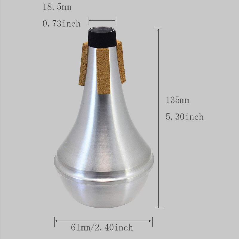 [AUSTRALIA] - Trumpet Straight Mute,HoFire Lightweight Aluminum Practice Trumpet Mute Silencer 