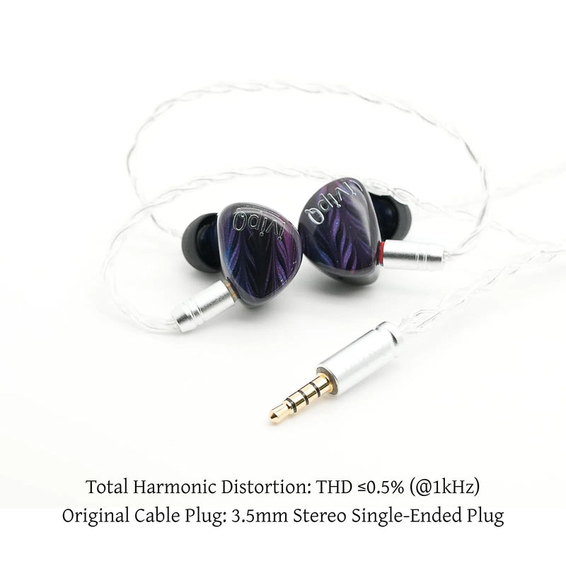 IEM 10mm 1DD in-Ear Monitor with Enhanced bass and Clear Sound Quality Detachable 2-pin Braided Cable for audiophiles, Drummers, DJs, and Musicians(Without Mic) without Mic