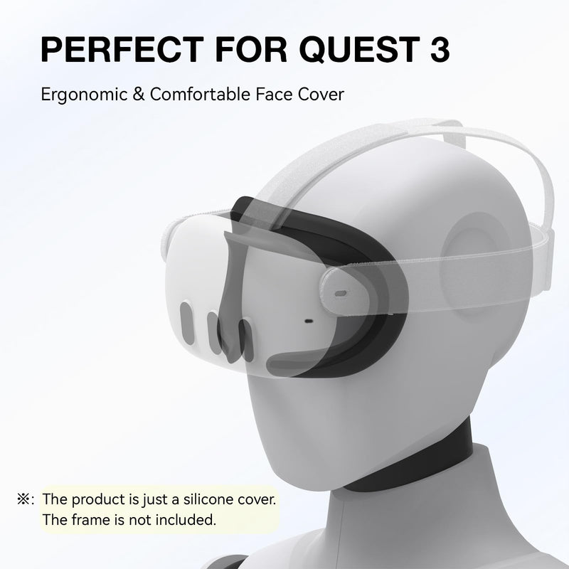 APEXINNO Silicone Face Pad, Compatible with Meta/Oculus Quest 3 Accessories, Hard Shell Protective Storage case, Compatible with Meta Oculus Quest 2/3 Devices