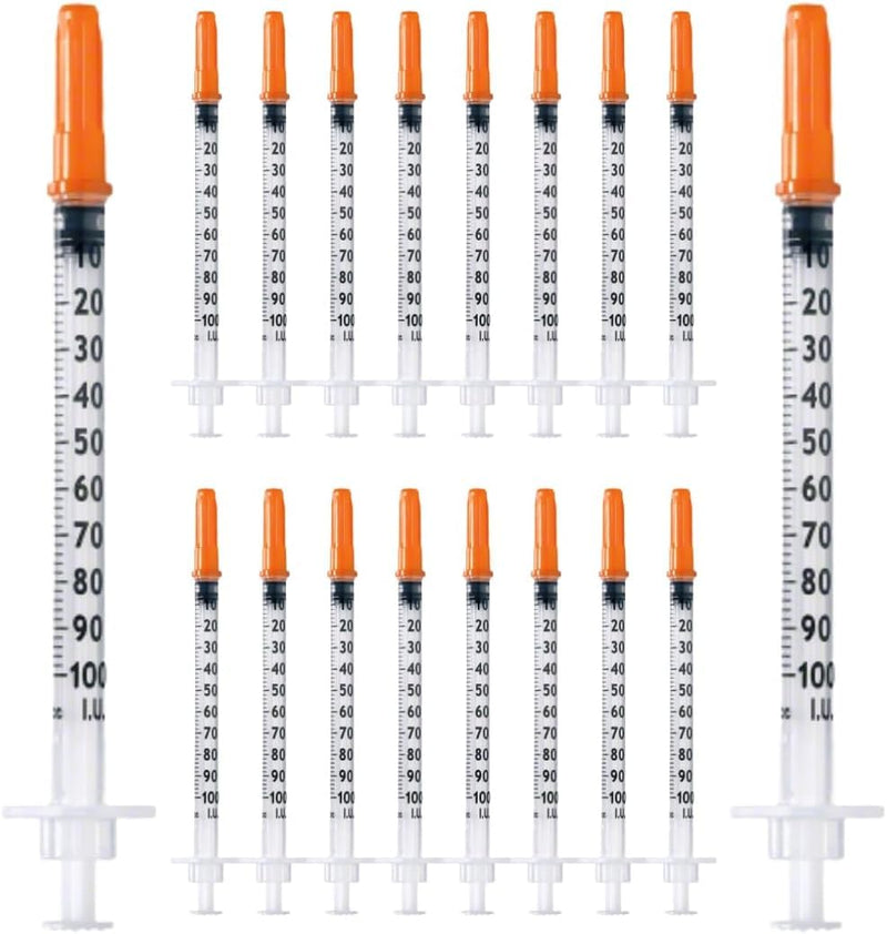 100 x 1 ml/cc Plastic Tube 30G (0.3 x 12.7 mm), Multi-Purpose Measuring Tools, Laboratory Accessories, Individually Packed (30G 1/2")