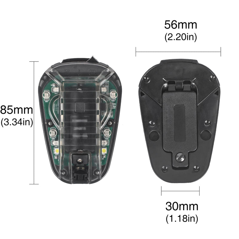 [AUSTRALIA] - NOBUHIRO Tactical Helmet Signal Light Optional 4 Modes with Visible LED + IR Constant-on/Strobe, Waterproof Ladybird Survival Identification Lamp for Outdoor Sports BK-GREEN 
