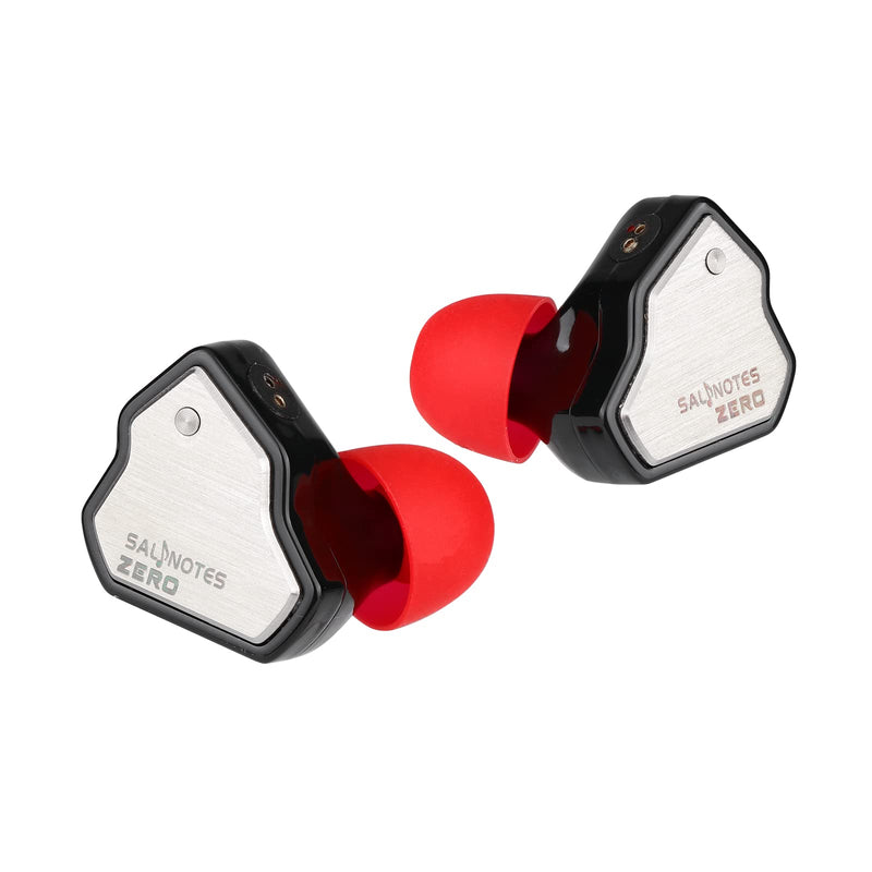 Linsoul 7Hz Salnotes Zero 10mm Dynamic Driver in Ear Monitor(Black) + Kiwi Ears Flex Earbud Tips, 3 Pairs, S/M/L Size