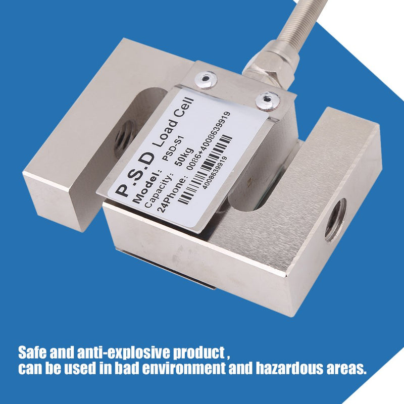 Load Cell Sensor Weighing Sensor Portable Weight Sensor Scale Sensor Weighing S Bar Precision 50/100/300/2000 kg for Container Weight High Pressure Weighing Technology (50 kg) 50kg