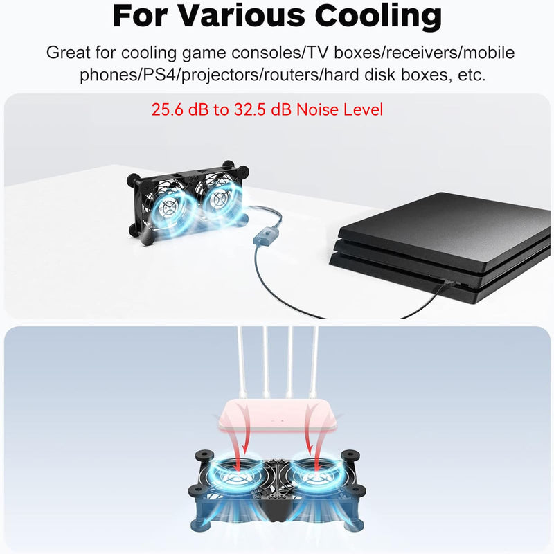 80MM USB Computer Fan and 1 Dual Cooling Fan