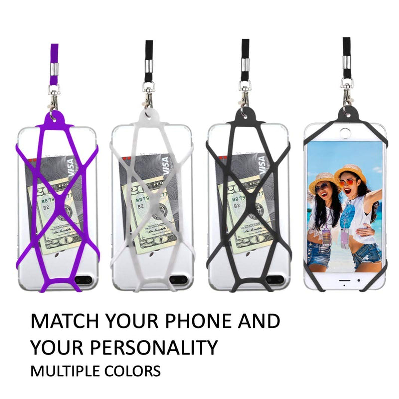 [AUSTRALIA] - Gear Beast Universal Cell Phone Lanyard - Silicone Cell Phone Holder for Walking w/Neck ﻿Strap, Clear 