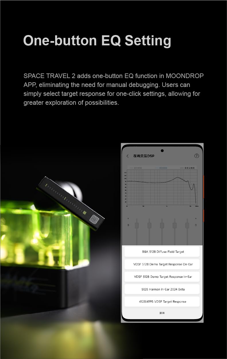 Moondrop Space Travel 2+Magnetic Protective case HiFi Noise-Canceling TWS wiress Earphone Bluetooth 6.0 ANC Low-Latency Game Mode