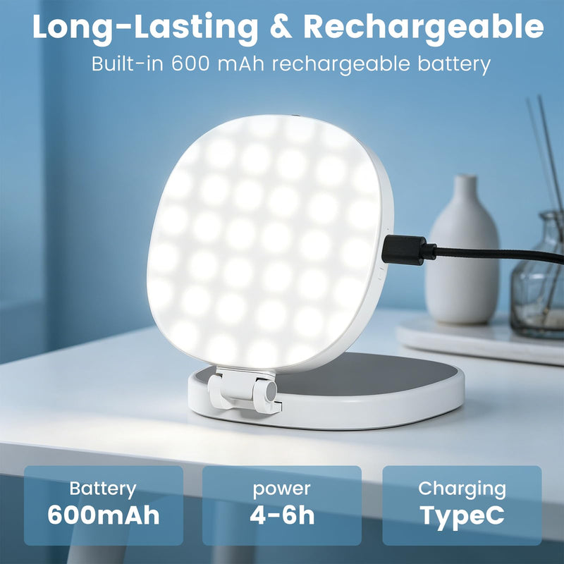 SJZXVZ Magnetic Selfie Light, 3-Mode Phone Light Compatible with Phone Magsa for Selfies/Photography/TikTok/Zoom Calls/Video Conference, Long-Lasting & Rechargeable, CRI97 White