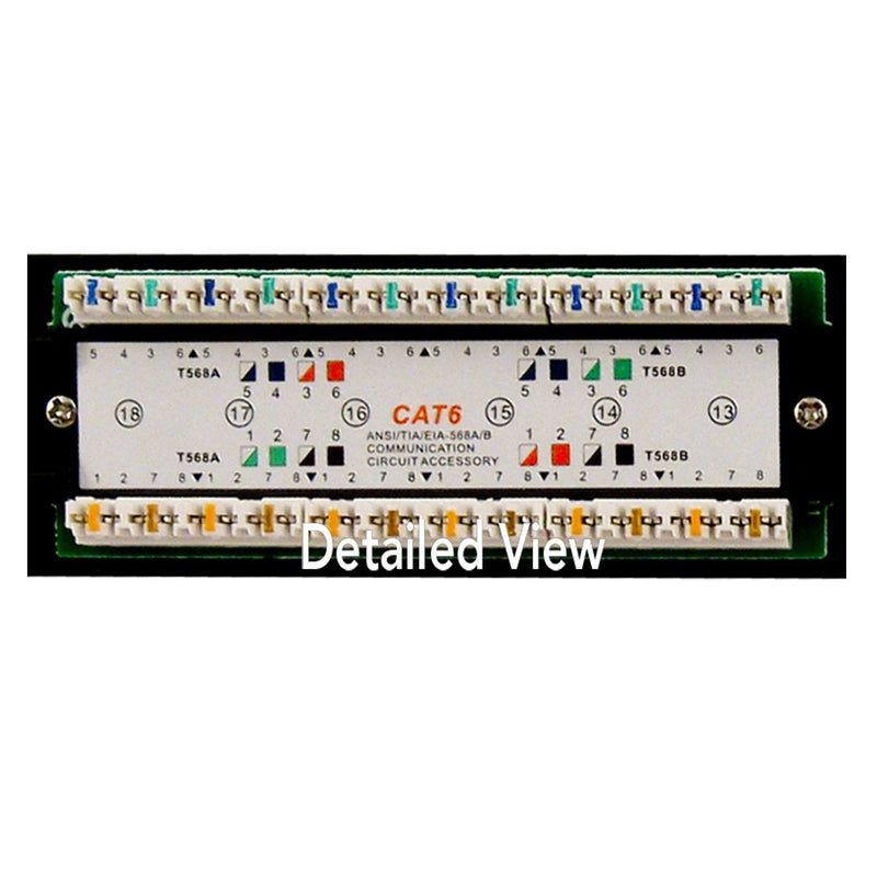 Vertical Cable Cat6 24 Port 19" Horizontal Rackmount 1U Patch Panel