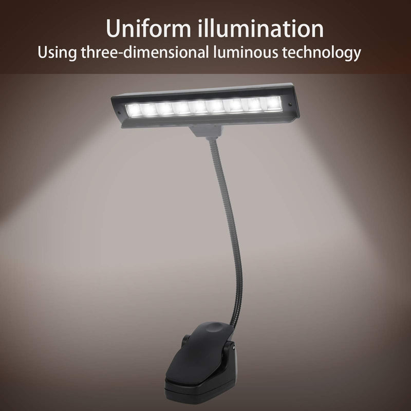 [AUSTRALIA] - Super Bright Music Stand Light, Eye Caring Clip on Piano Light, USB Rechargeable, Long Lasting up to 1000 Hrs, for The Piano, Sheet Music, Guitar 