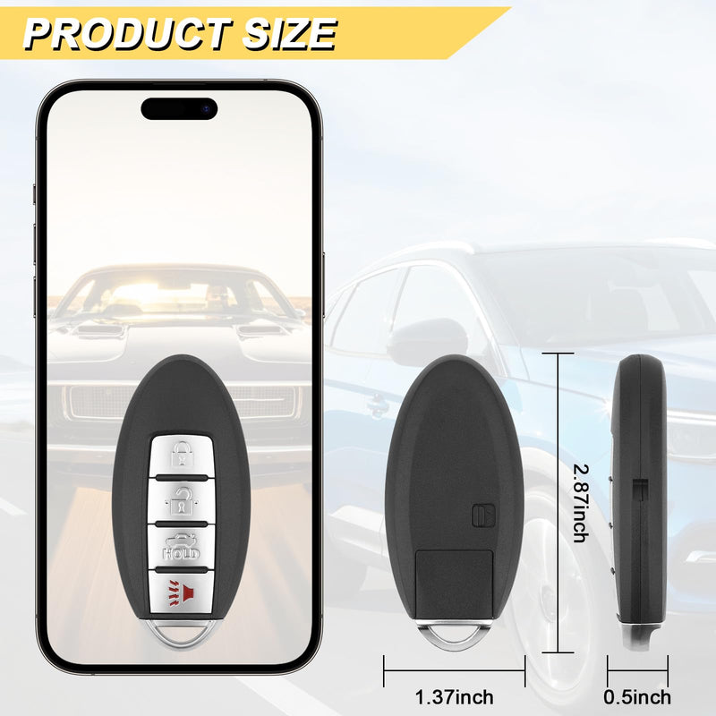 [AUSTRALIA] - Key Fob Replacement for 2007-2012 Nissan Altima/ 09-14 Maxima & Murano/ 09-12 Infiniti FX35/ 08-13 G37/ 09-13 FX50/ 14-16 Q60 QX70/ 11-12 G25/ 07-08 G35, KR55WK48903 KR55WK49622,4 Buttons 