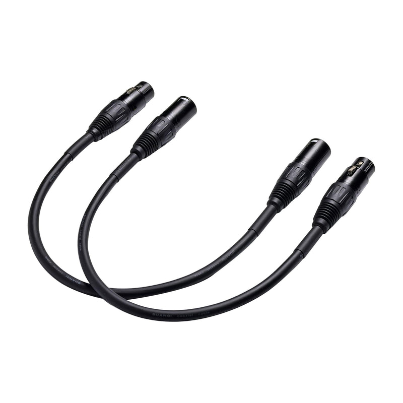 XLR Cable XLR Adapter Cable XLR to XLR Microphone Cable, 3-Pin Female to 3-pin Male Balanced Shielded XLR Cable (6in) 6in