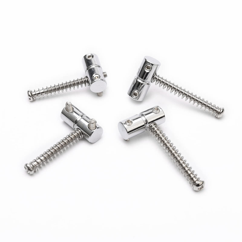 Zinc Alloy Bass Bridge Saddles for 4 String PB Precision Bass JB Jazz Bass Guitar Vintage Electric Guitar Replacement(4 Pack, Silver)