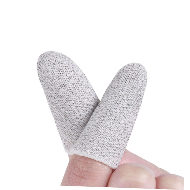 10pcs Finger Cots Touchscreen Finger Sleeve Finger Tube Cover Thumb Cots Mobile Game Controller Finger Sleeve Fabric Finger Gloves Finger Toe Cots Nylon Cell Phone White Finger Cap