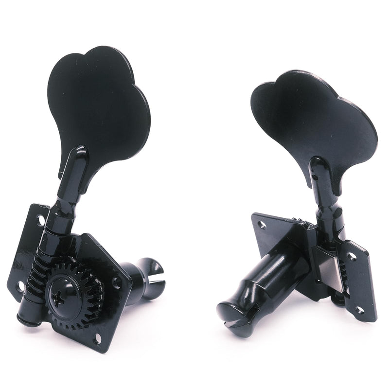 [AUSTRALIA] - 4R Opened Electric Bass Guitar Tuning Pegs Machine Heads Tuners for Bass for Jazz Precision P Bass Replacement (4R Black) 4R Black 