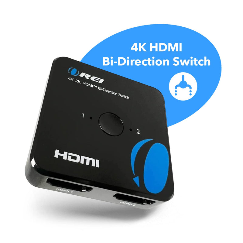 OREI HDMI Switch 4K HDMI Splitter - 2x1 Bi Directional - 4:4:4 8-bit - HDMI 2.0, HDCP 2.2, 18 Gbps, 4K @ 60Hz HDMI UltaHD High Resolution Switch Between 2 Inputs or Toggle Displays (UHDS-212) 2x1 Bi-Directional Splitter
