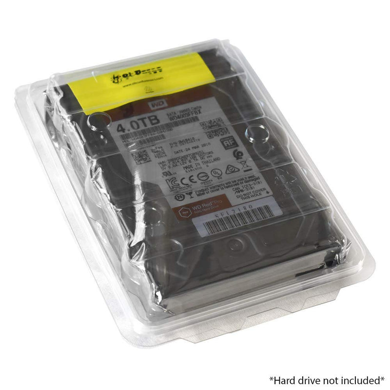 Plastic ESD Clamshell Case for 3.5" Internal Hard Drives (3.5" 10 Pack) 3.5" - 10 Pack