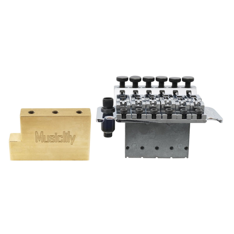 Musiclily Ultra Solid Fat Brass L Shape Tremolo Block for Floyd Rose Locking Tremolo Bridge, 37mm Tall 37mm Brass