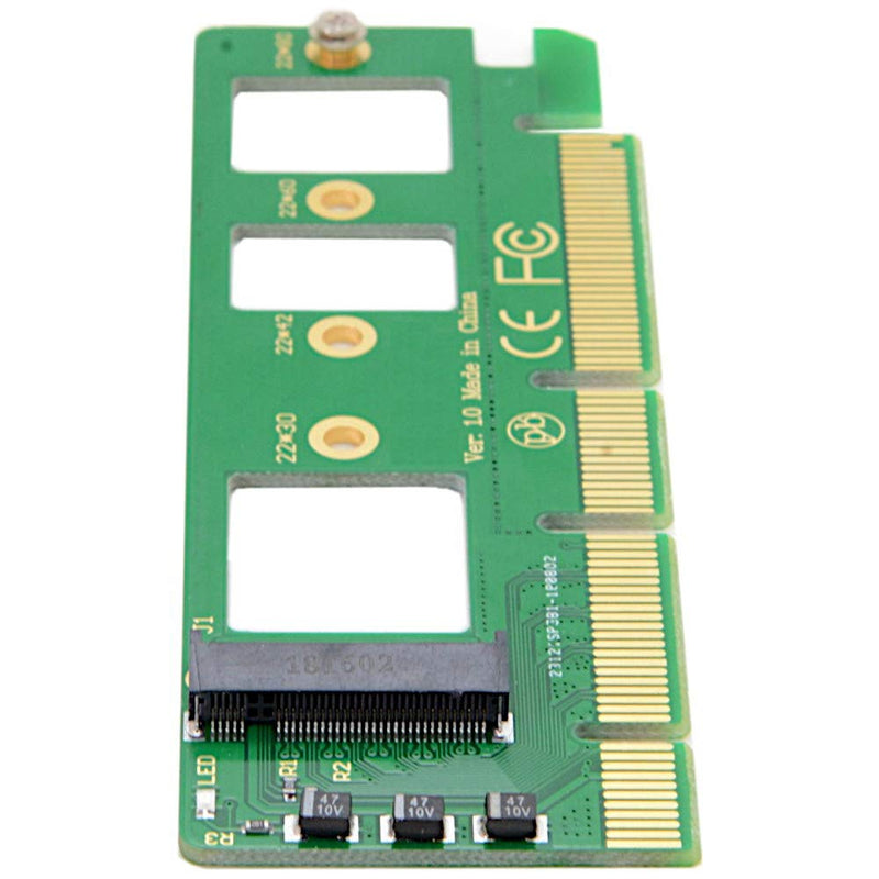JacobsParts M.2 to PCIe NVMe SSD Adapter Card 2242 2260 2280 M2 Drive to Desktop PCI Express x4 x8 x16 Slot, Minimalist Design