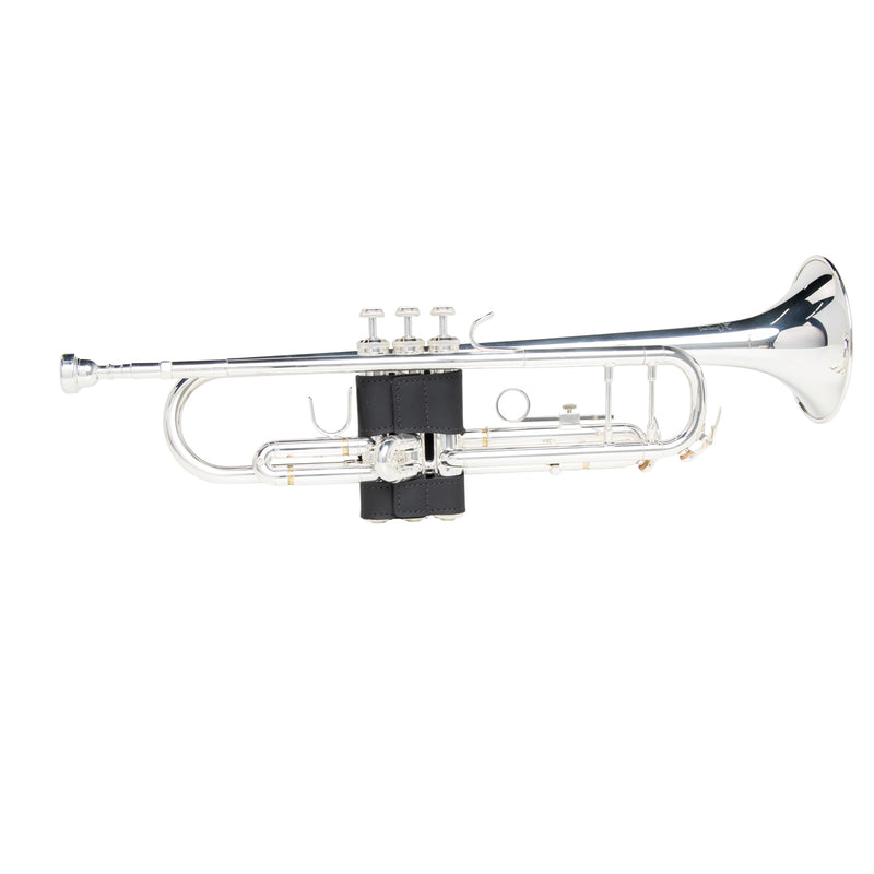 Levy's Leathers Genuine Leather Valve Guard for Trumpet; Black (LVG1-BLK)